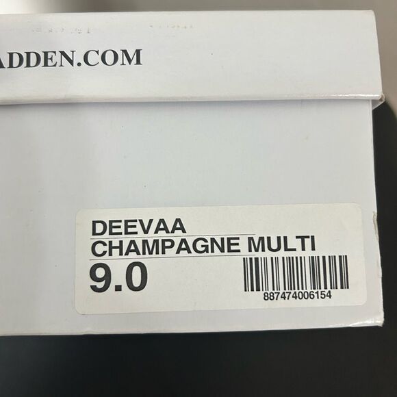 Steve Madden DEEVAA Champagne Glittery platform heels Size 9 - Picture 8 of 8